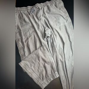 Athleta Farallon Weekender Joggers Army Green W Grey Undertones Size 22 EUC